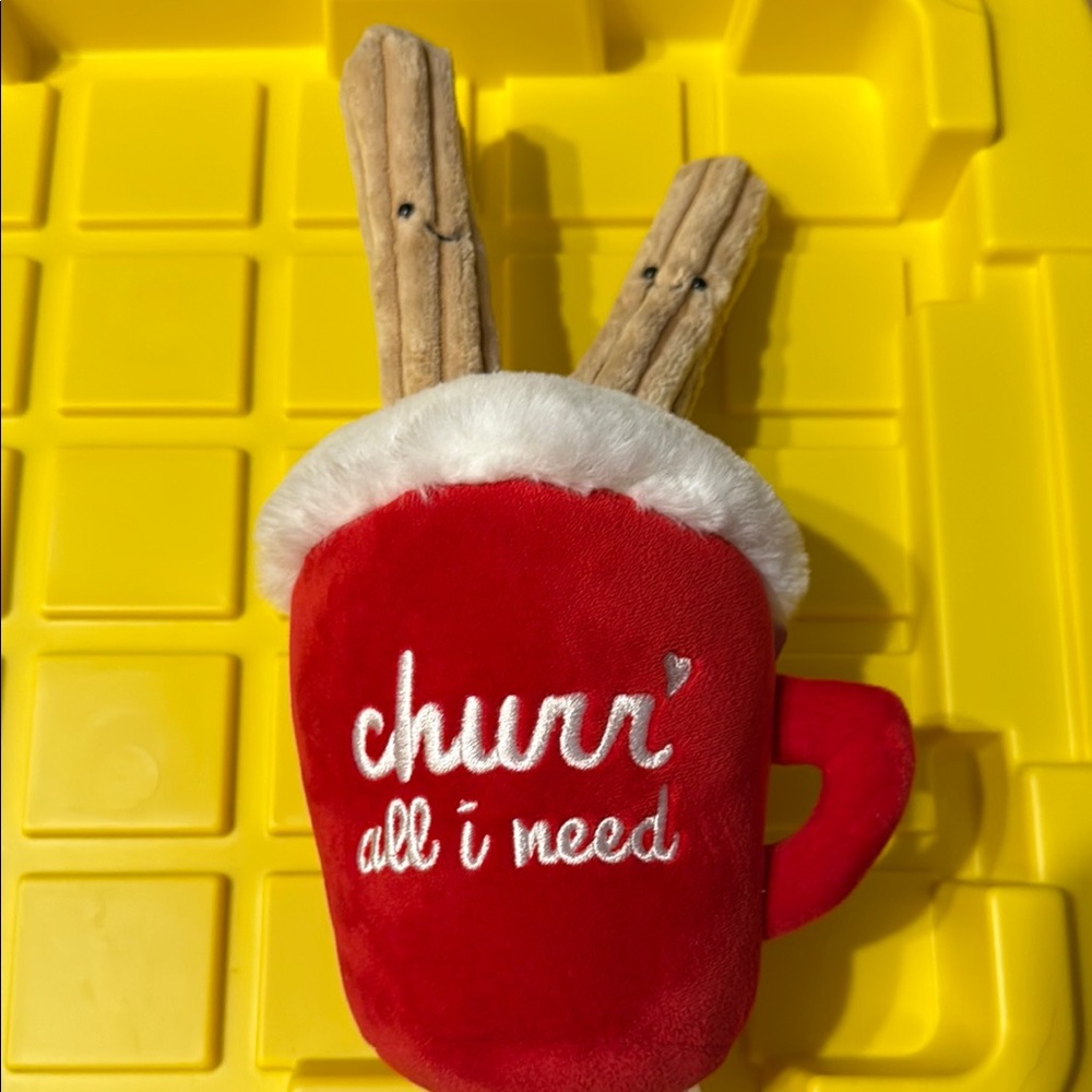 Aurora Red Mug Plush with Churros